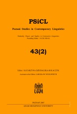 Poznan Studies in Contemporary Linguistics